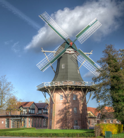 Papenburg Mühle Windmühle Meyers Vorderseite