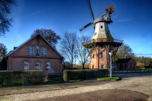 Barßel Mühle Windmühle Ebkensche mit Müllerhaus